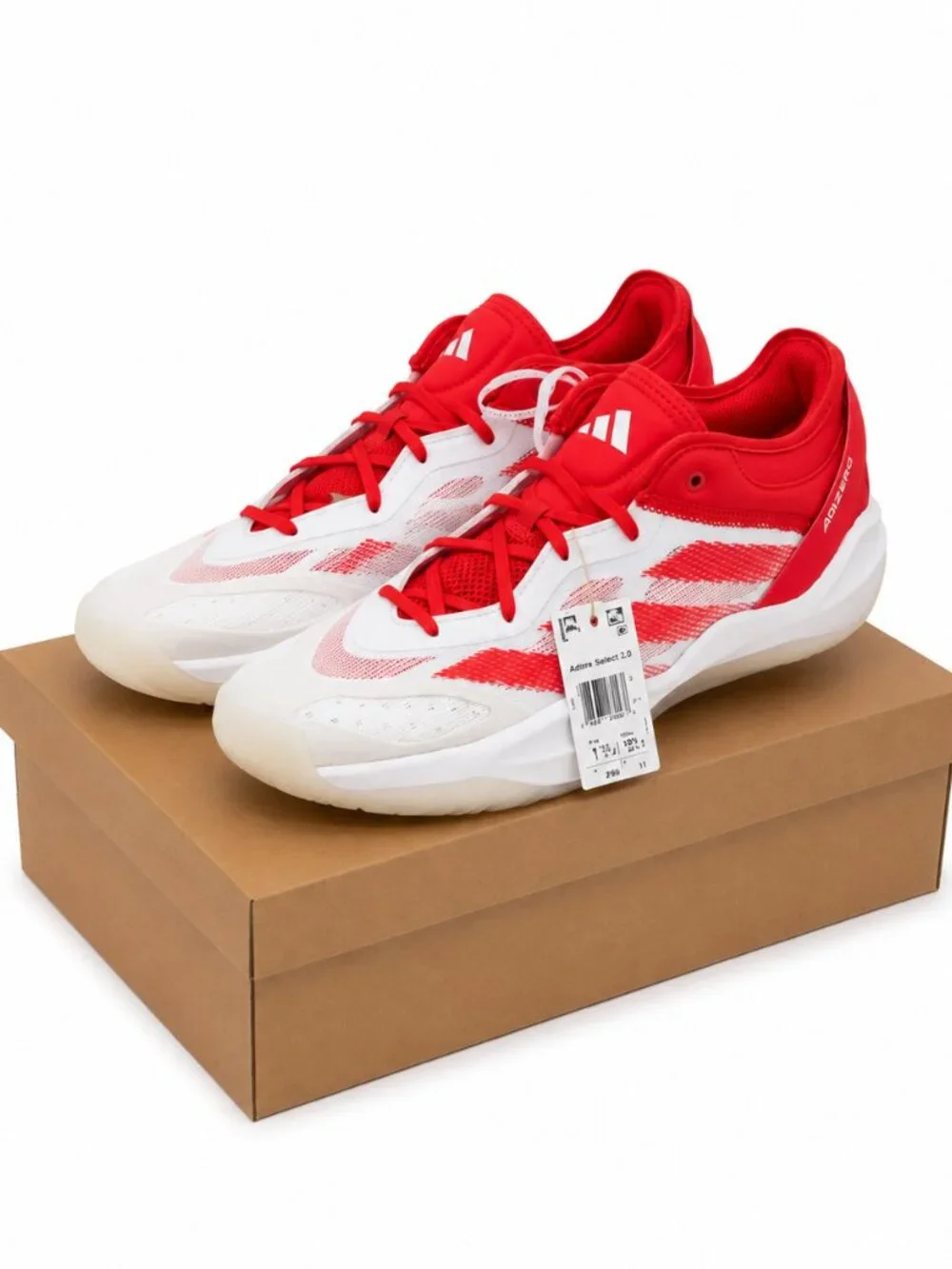 Adidas Adizero Select 2.0 Mens Basketball Shoes Red White IG6685 Size 11.5 NEW